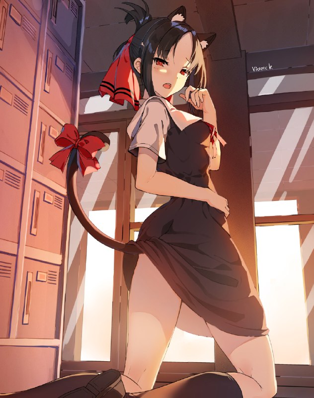 🧩 Anime: #Kaguya_Sama_Love_is_War #art 🌸 character:#Kaguya_Shinomiya #uniform #catgirl #animal_ears ✨ style: — #NeonBrush #beautiful #cute🔗 source / go to channel ☘️Boost🍀