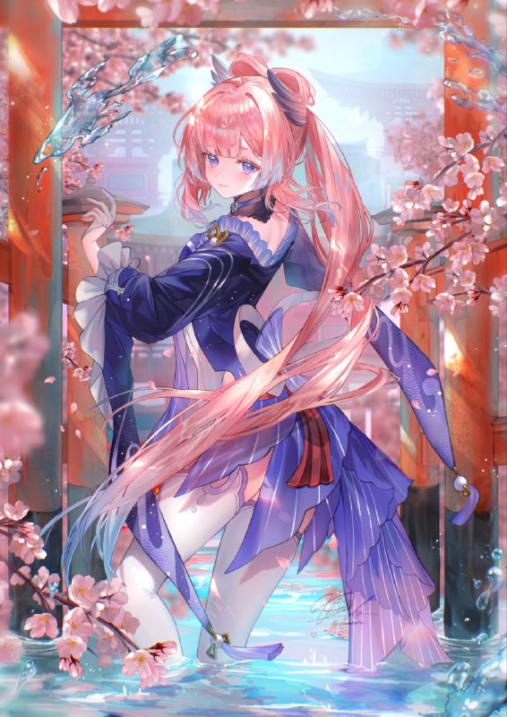 ❤️ Персонаж: #Кокоми (Sangonomiya Kokomi)💧✅ Автор: #UllV (UllV) ❤️➿➿➿➿➿➿➿➿➿✨➡️Genshin Girls Arts◀️✨