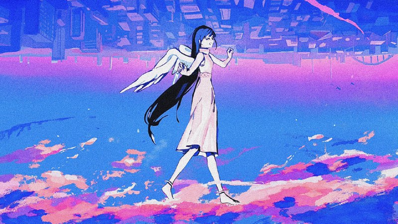 A: #ミツ蜂E: #Angel #City #Sunset #Clouds #AbstractS: Pixiv